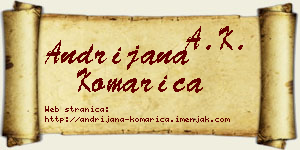 Andrijana Komarica vizit kartica